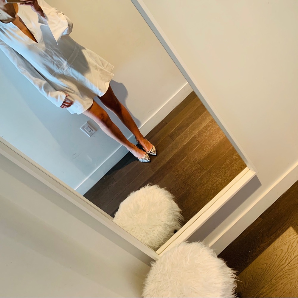 NWOT Elizabeth and James White Structured Dress